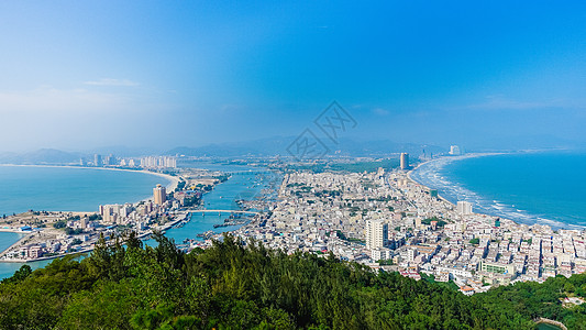 城市月广东惠州双月湾背景