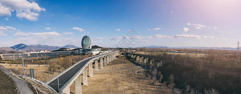 北京郊区雁西湖全景图片