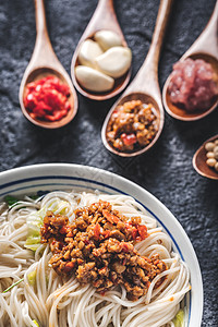 肉酱面菜谱饭食高清图片