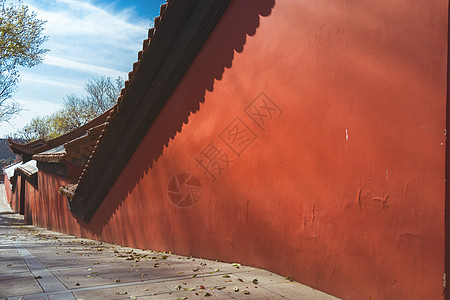 南京旅游景点里的古建筑背景图片