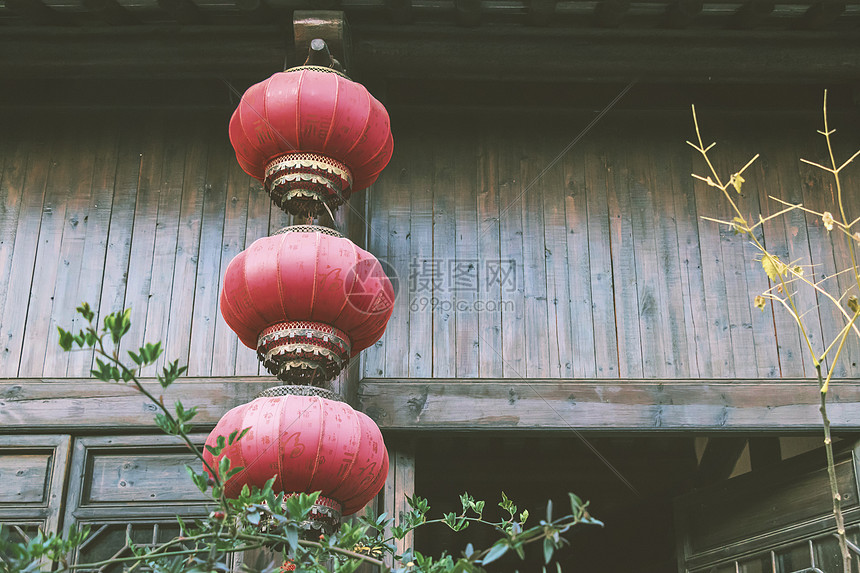 中国风的灯笼装饰图片