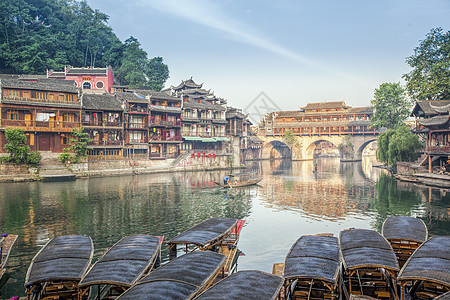 湘西凤凰古城湖南凤凰古城背景