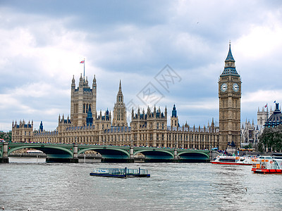 伦敦西敏寺小船素材高清图片