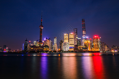 商务图片上海陆家嘴夜景背景