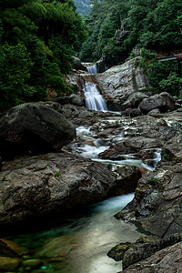 黄山毛尖黄山九龙瀑景区背景