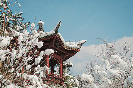 江南雪景图片