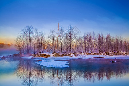 雪地山羊冰河雪地风光系列背景