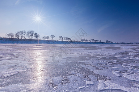 冰河雪地风光系列背景图片