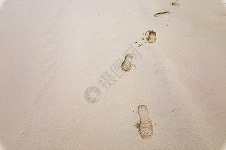 沙滩脚印旅行足迹高清图片