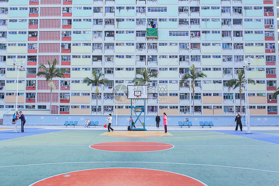 香港ins网红的彩虹邨图片