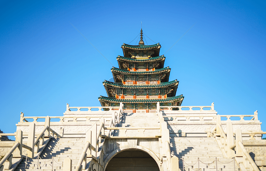 韩国景福宫古建筑图片