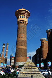 新疆乌鲁木齐国际大巴扎背景图片