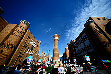新疆乌鲁木齐国际大巴扎景点高清图片素材