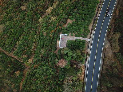 塔川村航拍徽州古村背景