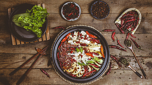 美食配图火锅冒菜背景