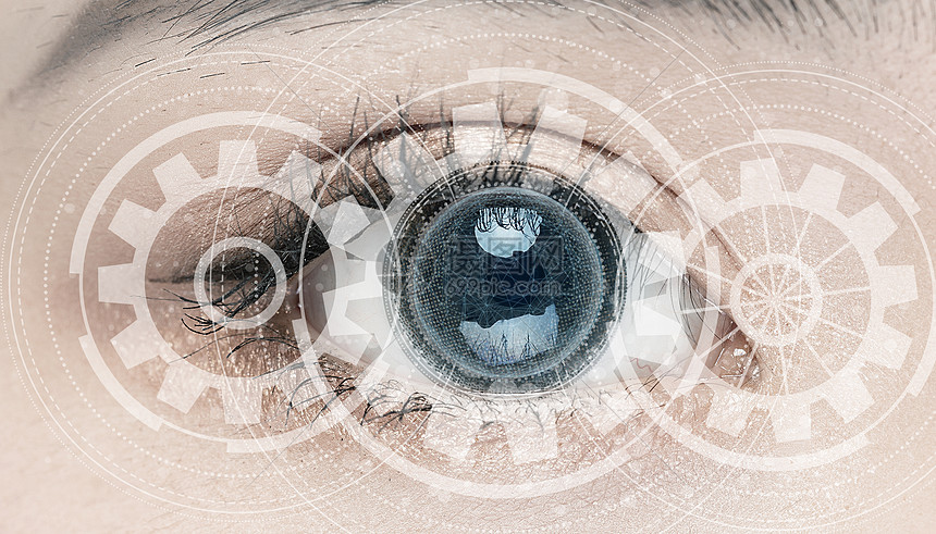 人工智能虹膜识别科技图片