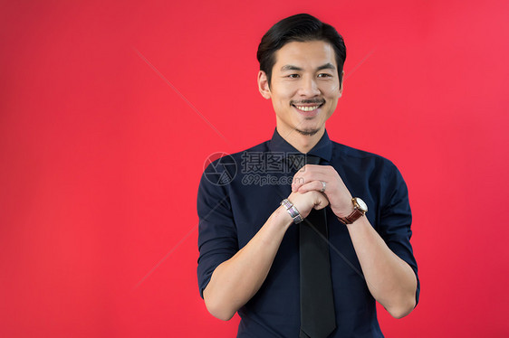 男性作揖拜年