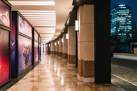 商场建筑走廊背景图片
