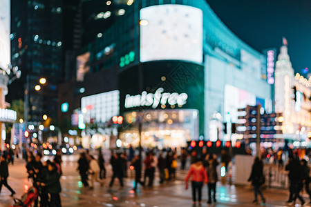 商城矢量南京路步行街背景