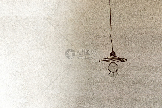 创意灯泡简笔素描背景