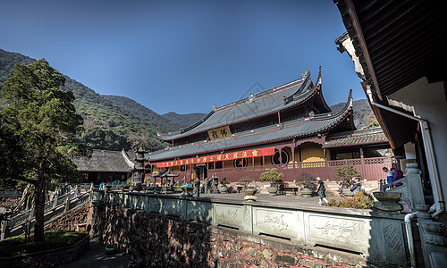 宁波天童寺老建筑老寺庙高清图片