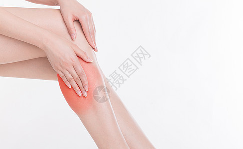 腿疼的女性背景图片