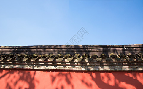 中国风石雕红墙图片