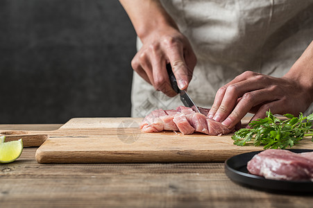 切肉厨师美食高清图片