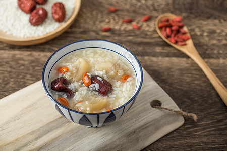 花胶糯米粥美食花胶高清图片