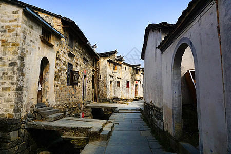 中国老街安徽西递风景区背景