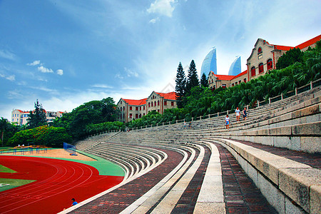 厦门大学体育场背景图片