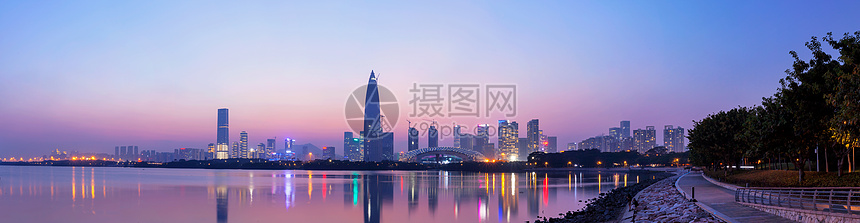 深圳湾夜景图片