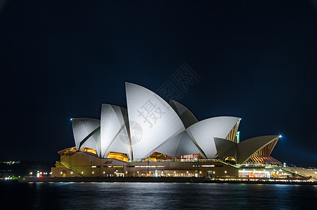 悉尼歌剧院夜景背景图片