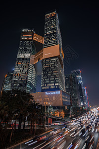 深圳腾讯总部大楼夜景高清图片素材