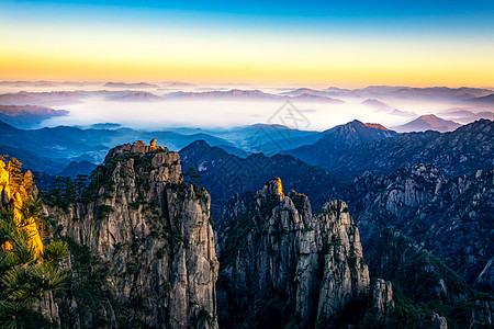 黄山日出5A风景冬高清图片