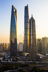 浦东新区上海地标背景