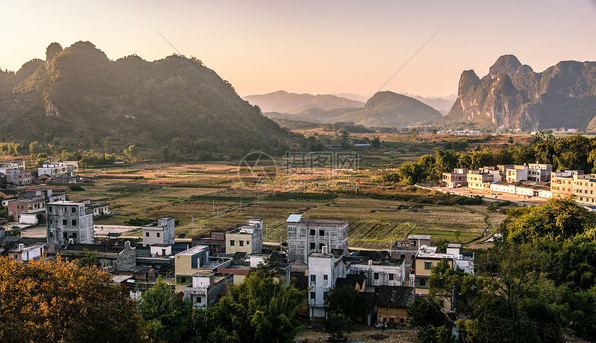 山间田园图片