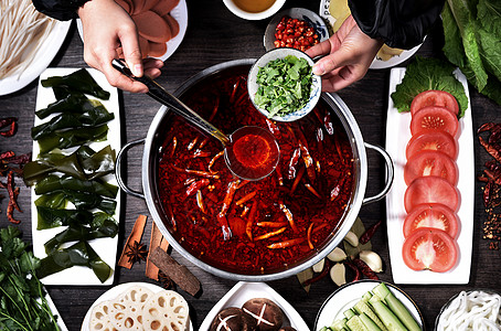 火锅汤料重口味干海椒高清图片