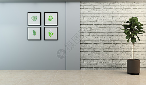 电梯框架现代简洁风家居陈列室内设计效果图背景