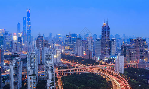 上海城市夜景风光高清图片