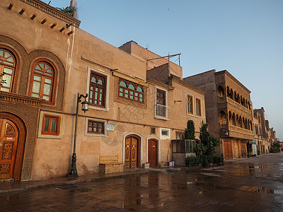 新疆喀什噶尔老城背景图片