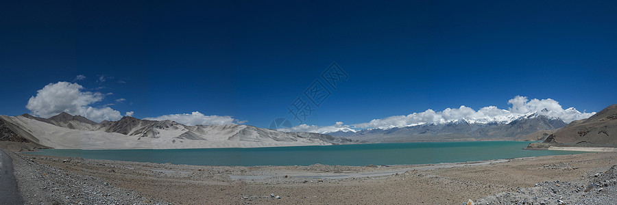 白沙山新疆白沙湖全景背景