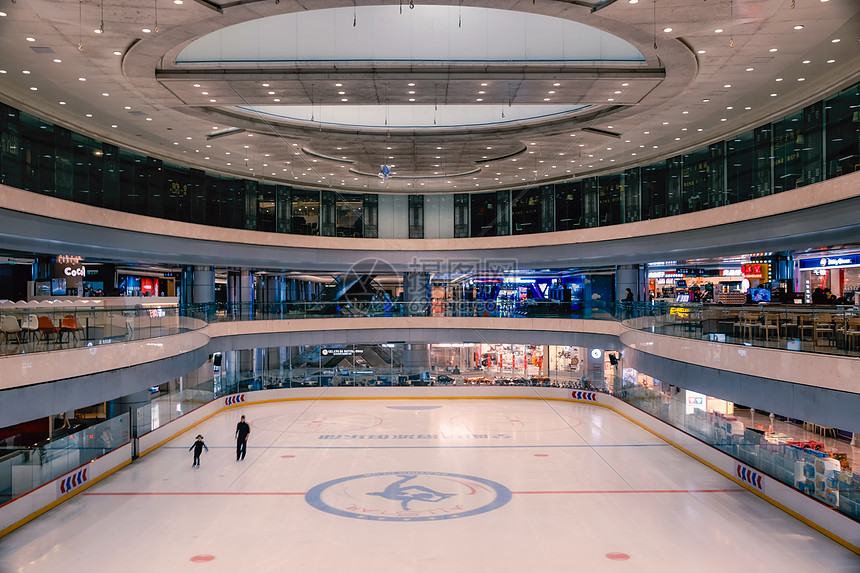 商业中心内景溜冰场图片