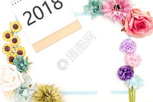 2018鲜花背景留白图片