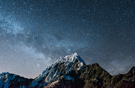 山峰星空背景图片