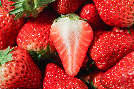 新鲜草莓素材红色高清图片素材