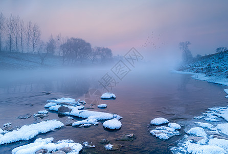 冰雪素材 冰瀑 雾凇图片