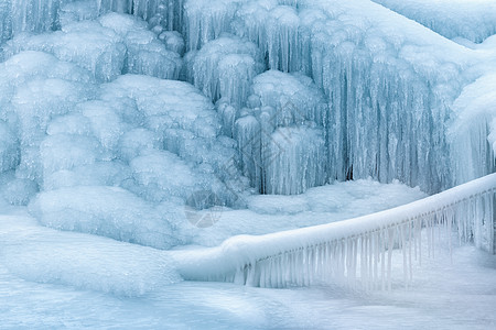 雾凇冰寒冷的冰雪雾凇背景