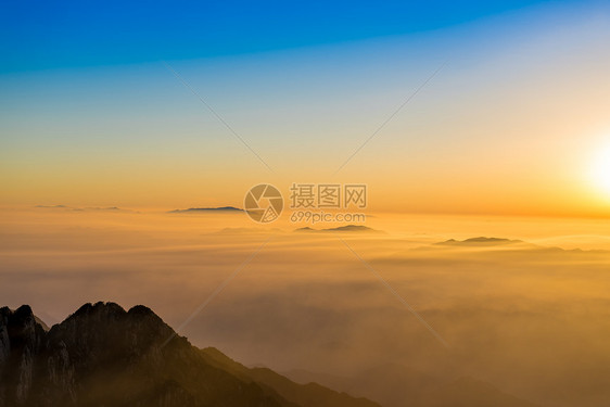 黄山日出风光图片