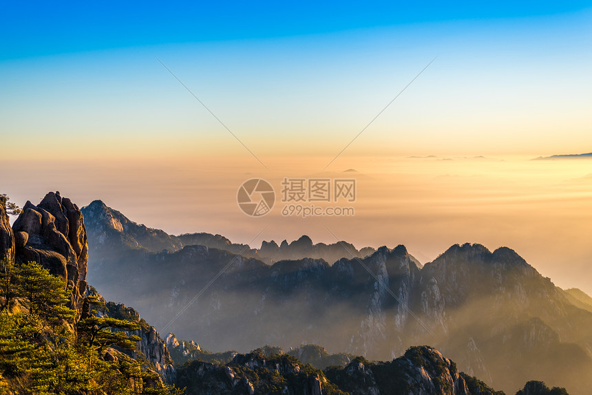 黄山日出风光图片